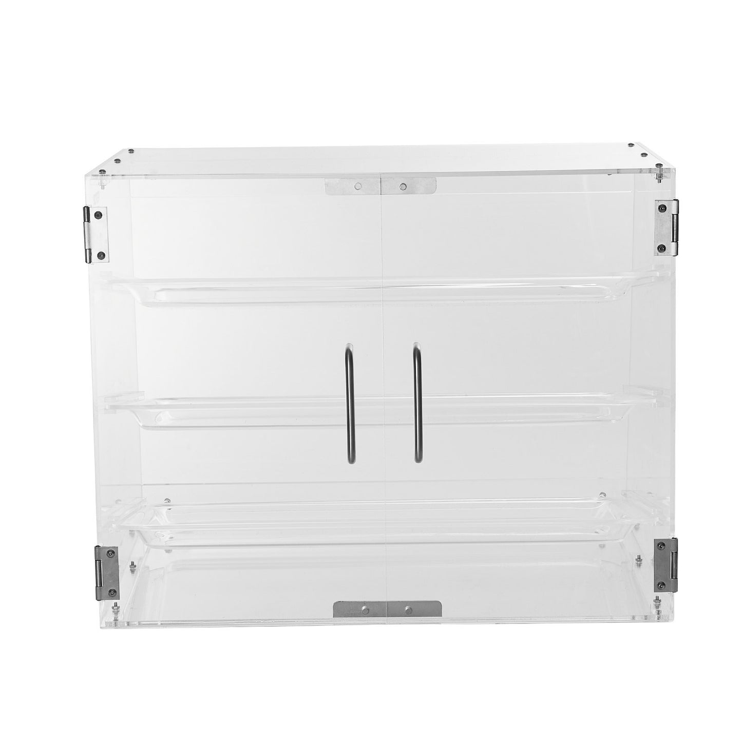 VEVOR Pastry Display Case, 3-Tier Commercial Countertop Bakery Display Case, Acrylic Display Box With Rear Door Access   Removable Shelves,