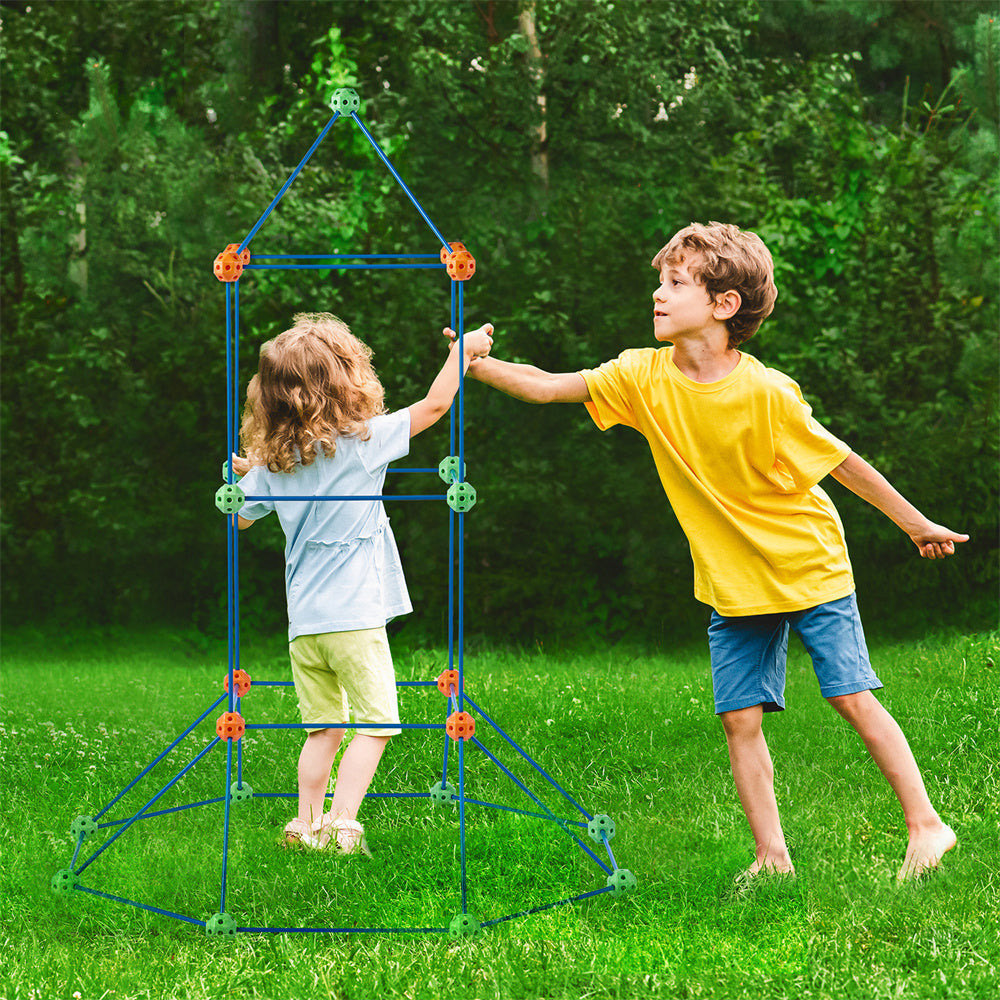 VEVOR Tent Fort Building Kit For Kids STEM Construction Toy Set Castle 120PCS