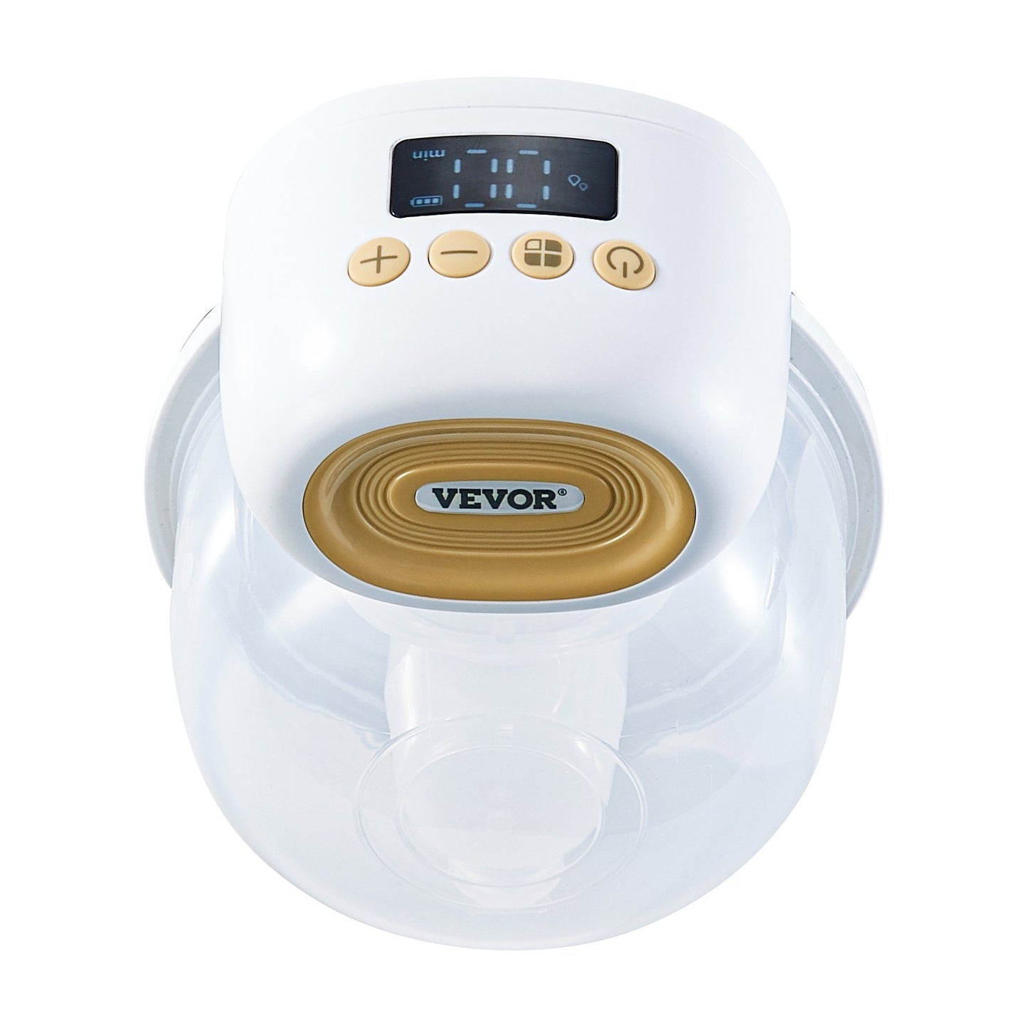 VEVOR BreastPump, Wearable Electric Breast Pumps Hands Free, 4 Mode  12 Levels, 300mmHg Strong Suction, Ultra-Quiet Rechargeable Portable BreastfeedingPump With LED Display, 24mm Insert 28mm Flange