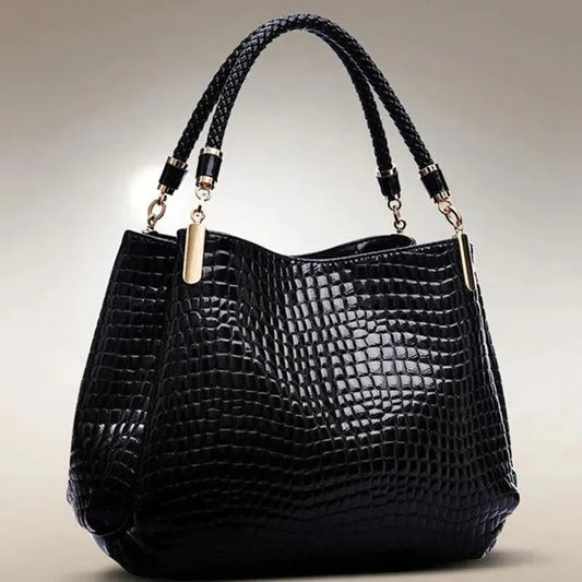 Women's Bag Large Capacity Tote Daily Commute Shoulder Bag Crocodile